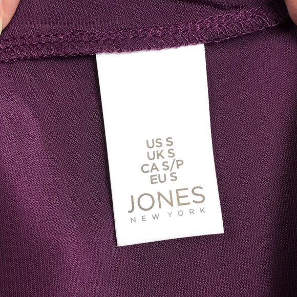 NWT Jones New York Small Purple Blouse Top Shirt - Picture 7 of 8